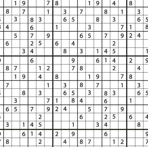 Baumwollpopeline Sudoku - weiss