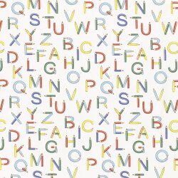 Popeline di cotone LETTERE