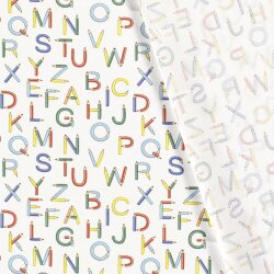 Popeline di cotone LETTERE