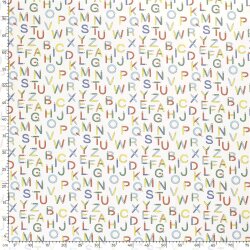 Popeline di cotone LETTERE