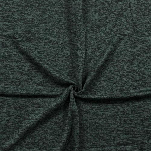 Knitted fleece *Marie* mottled mystic green