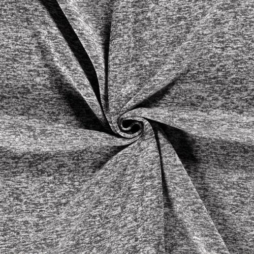 Knitted fleece *Marie* mottled silver