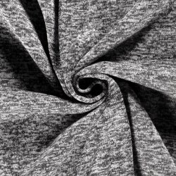 Knitted fleece *Marie* mottled silver