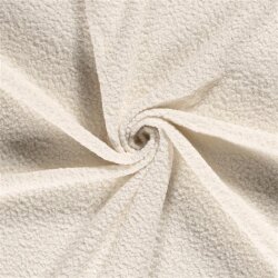 Bouclé Mantelstoff Uni *Marie* - creme