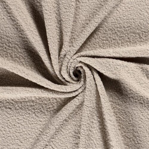 Bouclé Mantelstoff Uni *Marie* - hellbeige