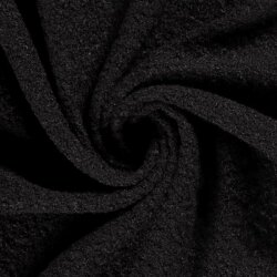 Bouclé Mantelstoff Uni *Marie* - schwarz