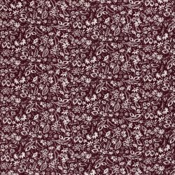 Viscose twill floral pattern - wine red