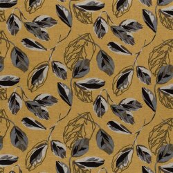 Polyester Viskose Mix Discharge-Druck Blätter - senf