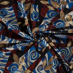 Polyester Viskose Mix Discharge-Druck Wellen - rost