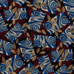 Polyester Viskose Mix Discharge-Druck Wellen - rost
