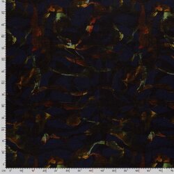 Polyester Viskose Mix Discharge-Druck Muster - dunkelblau
