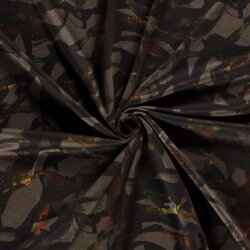 Polyester Viskose Mix Discharge-Druck Muster - dunkelgrau