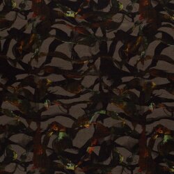 Polyester Viskose Mix Discharge-Druck Muster - dunkelgrau