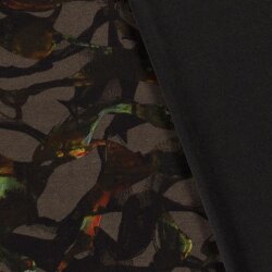 Polyester Viskose Mix Discharge-Druck Muster - dunkelgrau