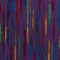Polyester Viskose Mix Discharge-Druck bunte Linien - lila