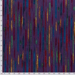 Polyester Viskose Mix Discharge-Druck bunte Linien - lila