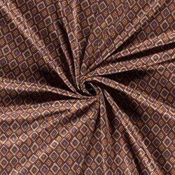 Polyester Viskose Mix Discharge-Druck Rauten - orange