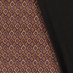 Polyester Viskose Mix Discharge-Druck Rauten - orange
