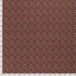 Polyester Viskose Mix Discharge-Druck Rauten - orange
