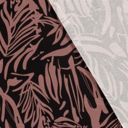 Viscose tricot abstracte bladeren - antikmint