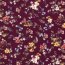 Viscose jersey colourful flowers - wine red