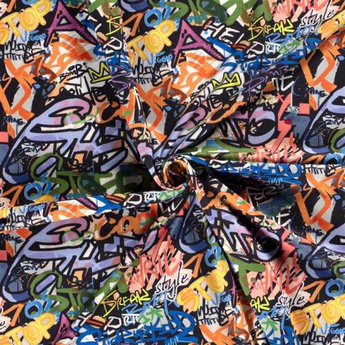 Functionele jersey sportkleding Digital Graffiti - zwart