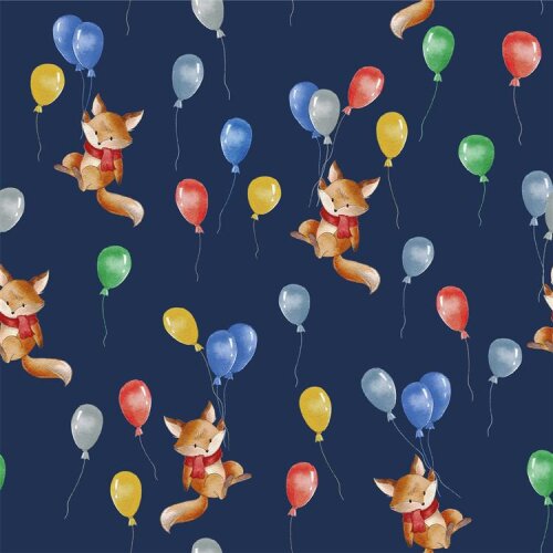 Softshell Digital Fox con globos - azul noche