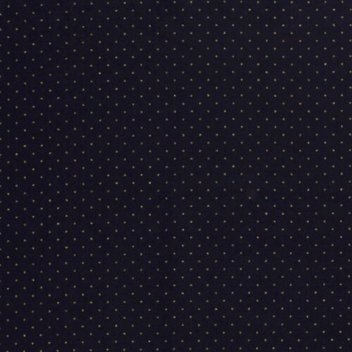Popeline de coton imprimée mini pois - bleu nuit