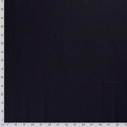 Popeline de coton imprimée mini pois - bleu nuit