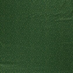 Bavlněný popelín s potiskem divokých teček - borovicově zelená