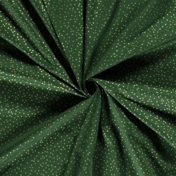 Cotton poplin foil print wild dots - pine green