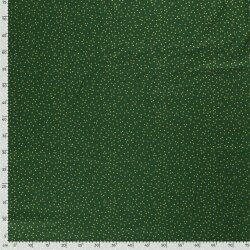 Popeline de coton imprimé points sauvages - vert sapin