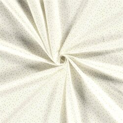 Popelín de algodón estampado puntos silvestres - lana blanco/oro