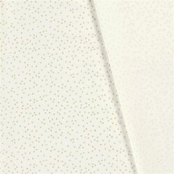 Popelín de algodón estampado puntos silvestres - lana blanco/oro