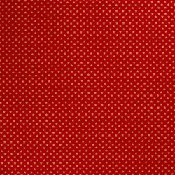 Cotton poplin foil print stars - red