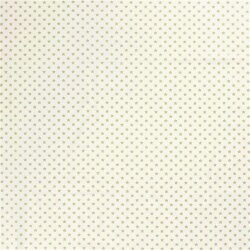 Cotton poplin foil print stars - wool white/gold