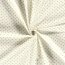 Cotton poplin foil print stars - wool white/gold