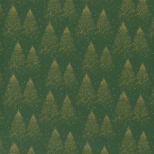 Popeline de coton imprimé film sapin de Noël - vert sapin