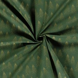 Popeline de coton imprimé film sapin de Noël - vert sapin