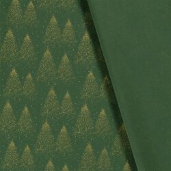 Popeline de coton imprimé film sapin de Noël - vert sapin