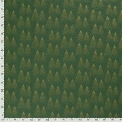 Popeline de coton imprimé film sapin de Noël - vert sapin