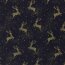 Popeline de coton imprimé cerfs sautants - bleu nuit
