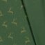 Popeline di cotone stampato in lamina con cervo saltatore - verde pino