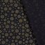 Cotton poplin foil print snowflakes - midnight blue