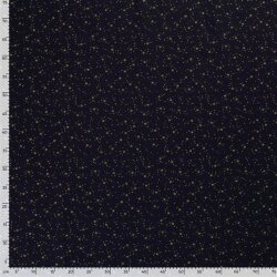 Cotton poplin foil print starry sky - midnight blue