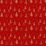 Cotton Poplin Foil Print Christmas Trees with Stars - Red