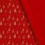 Cotton Poplin Foil Print Christmas Trees with Stars - Red