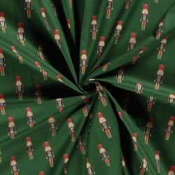 Popeline de coton imprimé Casse-noisette - vert sapin
