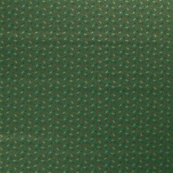 Cotton poplin foil print holly branches - pine green