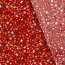 Popeline di cotone con stampa in lamina e decorazioni natalizie - Rosso